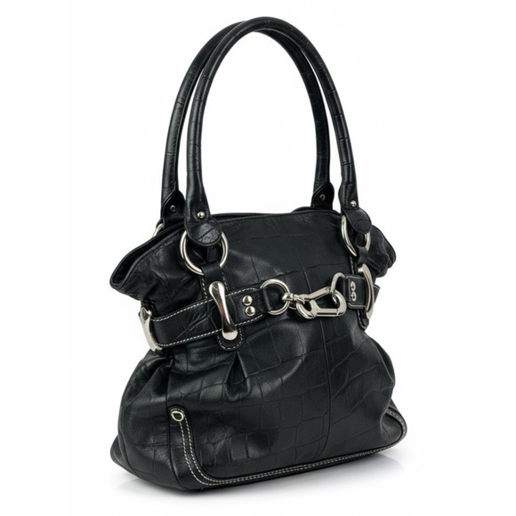 b. makowsky Handbags - *Flawed* B Makowsky Leather Shoulder Bag Slouchy Hobo Satchel Belted Clip Purse